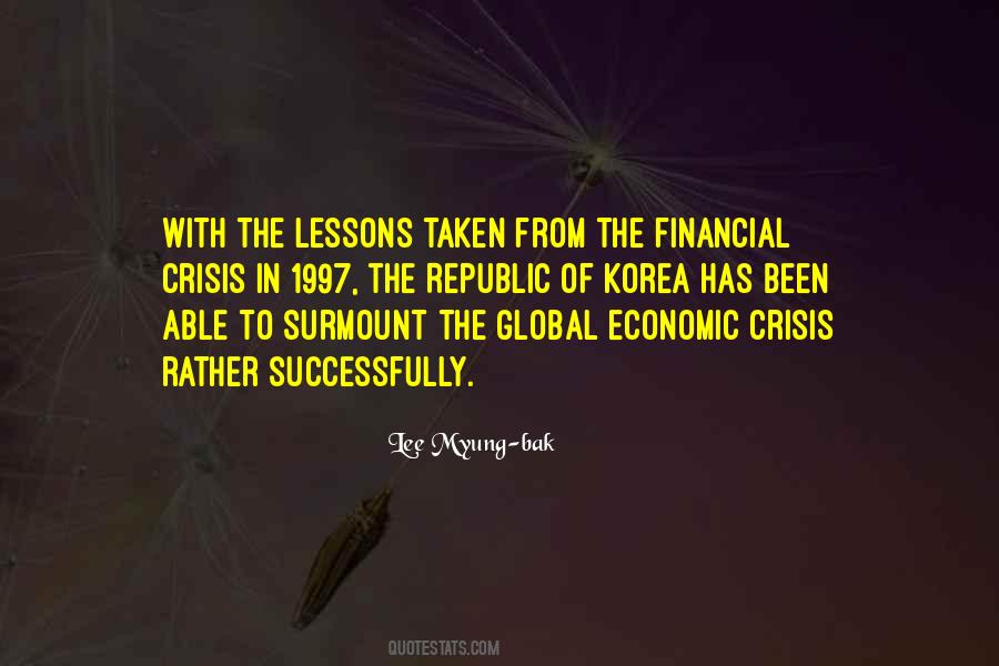 Quotes About The Economic Crisis #1279821