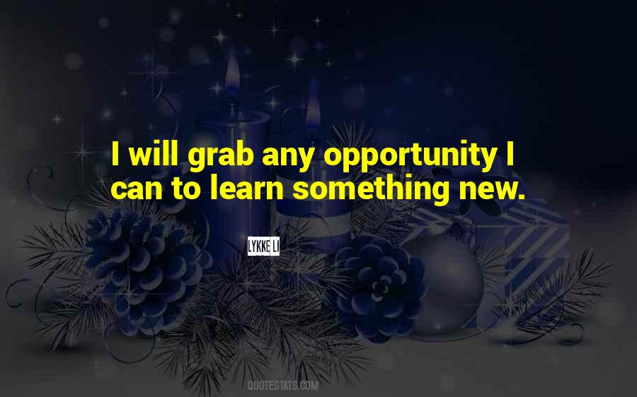 Grab The Opportunity Quotes #1539858