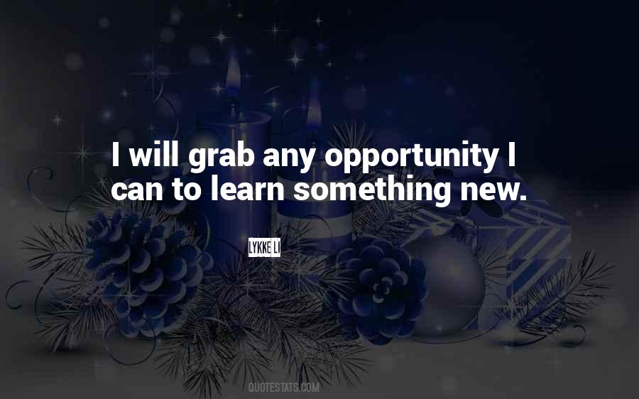 Grab Your Opportunity Quotes #1539858