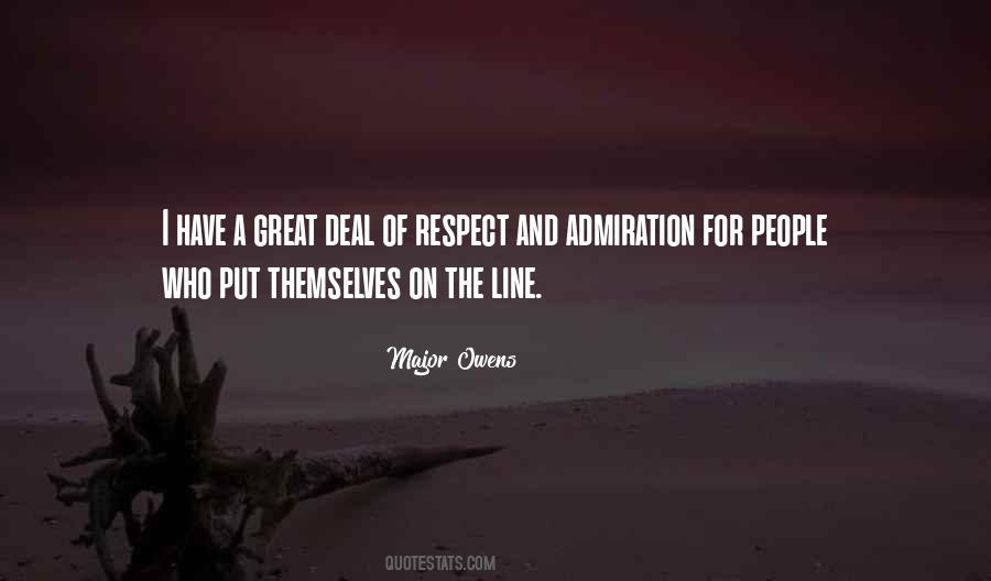 Great Admiration Quotes #1277357