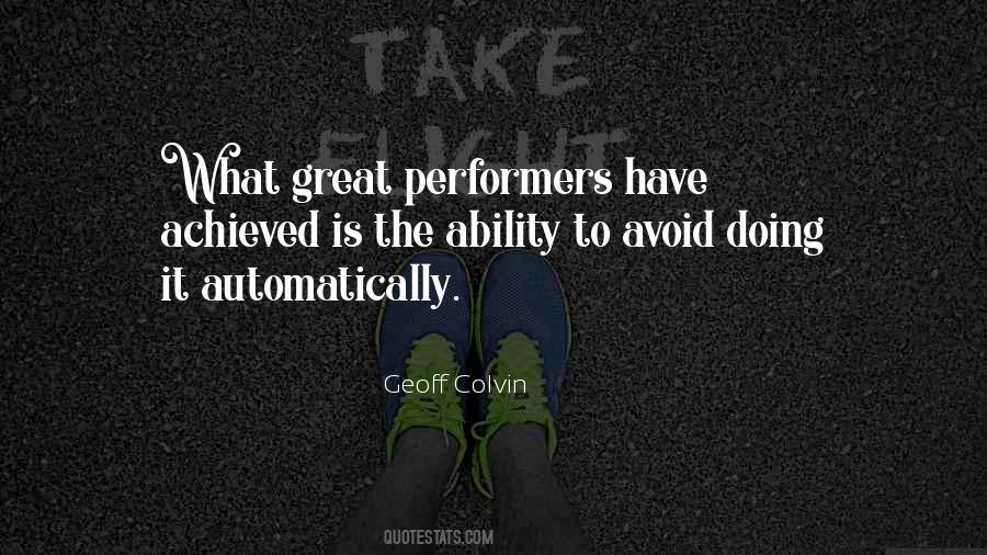 Great Performers Quotes #1569164