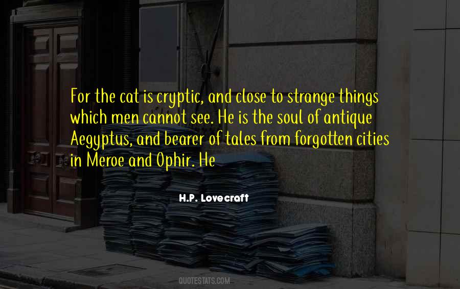 H.p. Lovecraft Cat Quotes #1616598