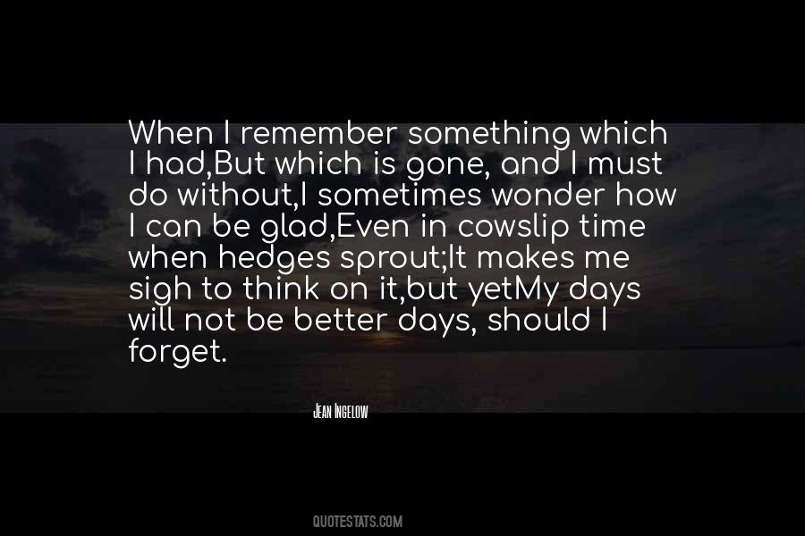 Had Better Days Quotes #1826264