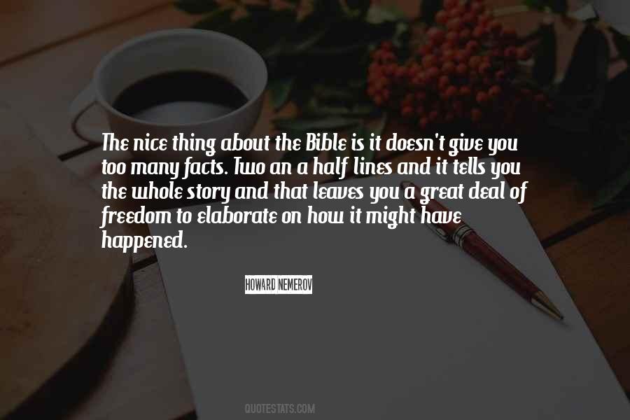 Half A Story Quotes #339677