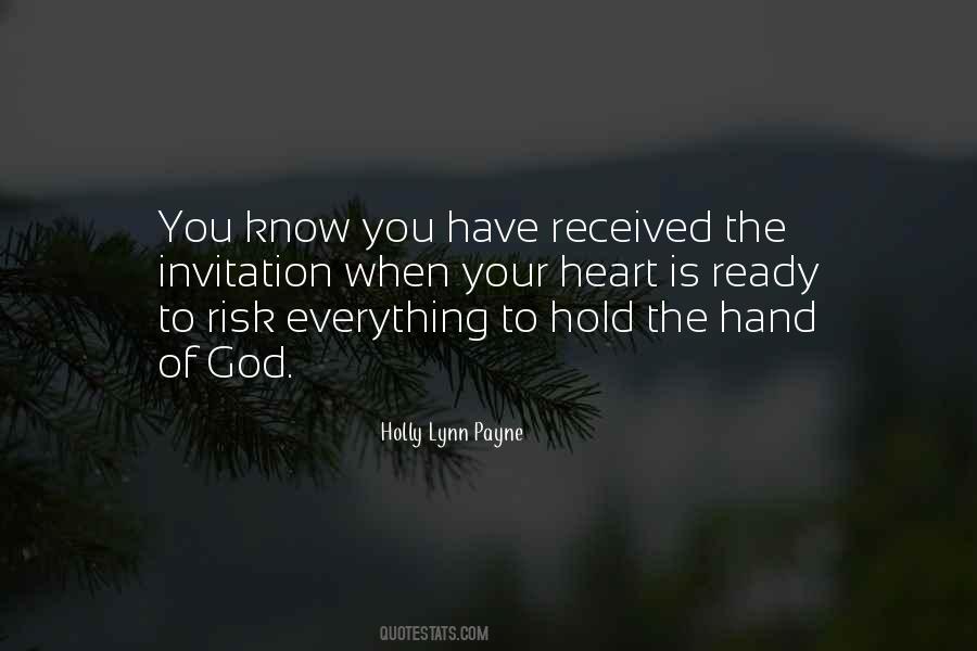 Hand To Hold Quotes #392880