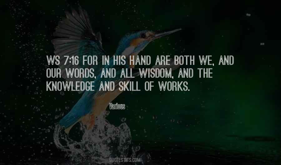 Hand Works Quotes #1152433