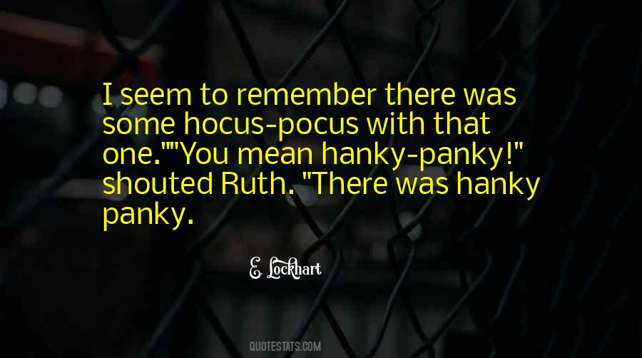 Hanky Quotes #1621311