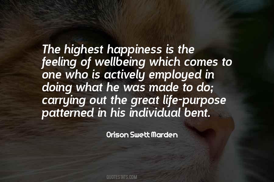 Happiness And Wellbeing Quotes #1427051