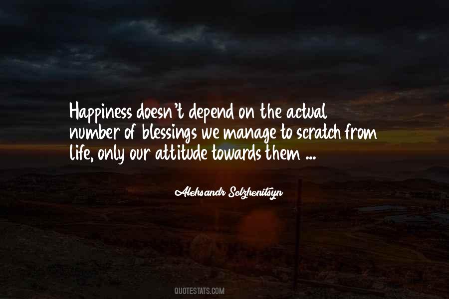 Happiness Depend Quotes #1242013