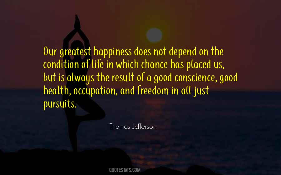 Happiness Depend Quotes #1538054