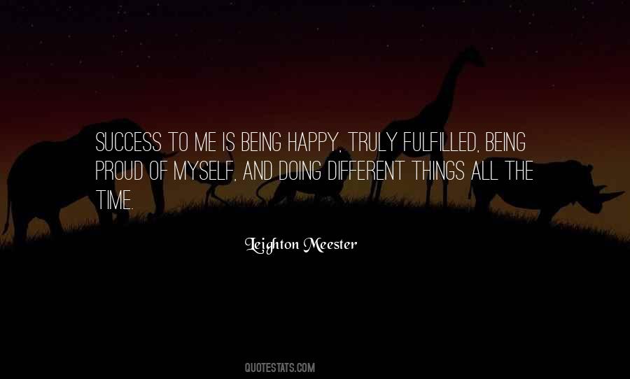 Happy And Fulfilled Quotes #1638841