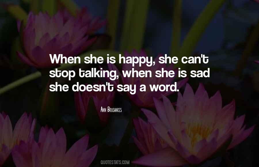 Happy Is She Quotes #779652