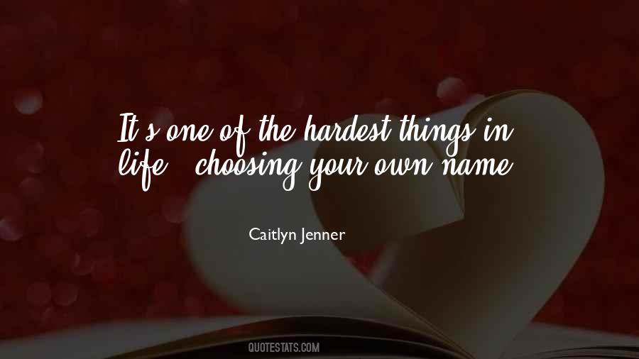 Hardest Things In Life Quotes #1162569