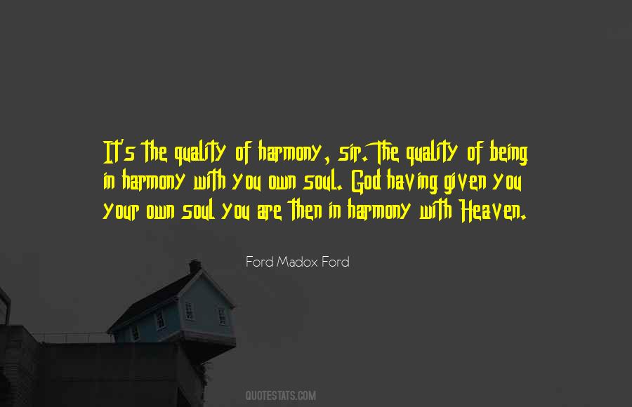 Harmony With God Quotes #938904