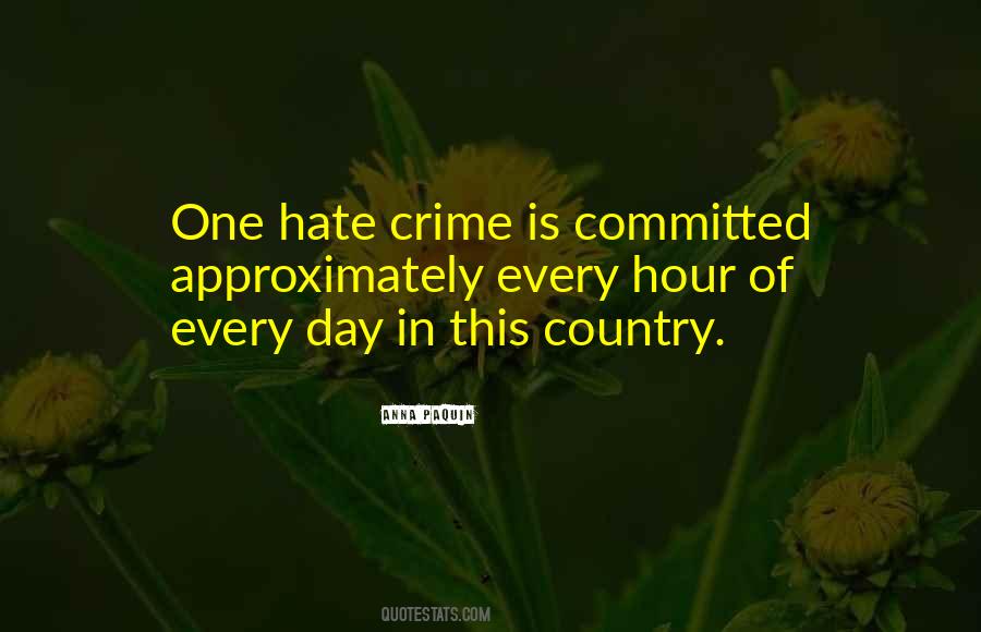 Hate Crime Quotes #1215444