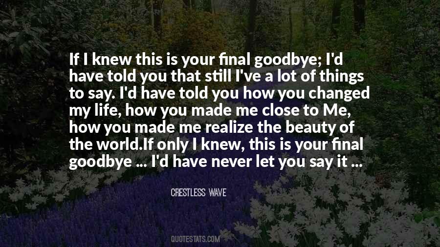 Have To Say Goodbye Quotes #1372219