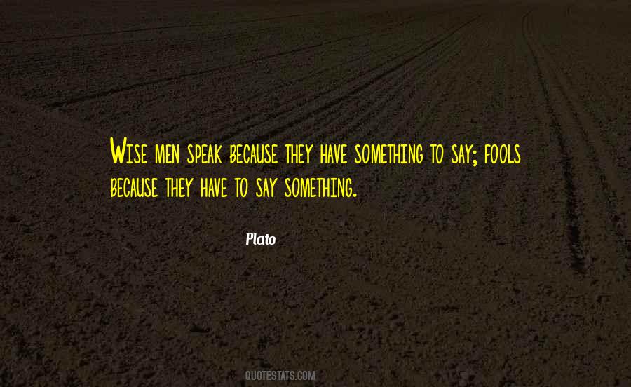 Have To Say Something Quotes #73511