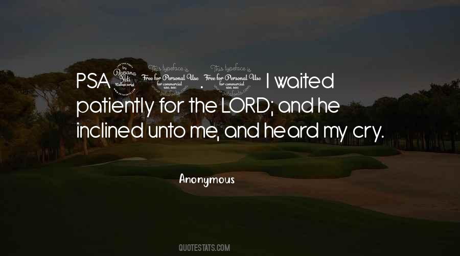 He Waited For Me Quotes #1511606