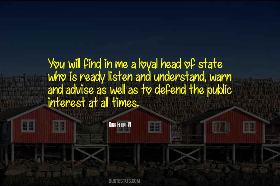 Head Of State Quotes #1034033