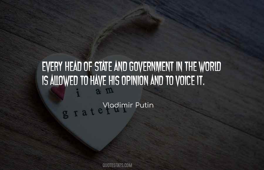 Head Of State Quotes #1467976