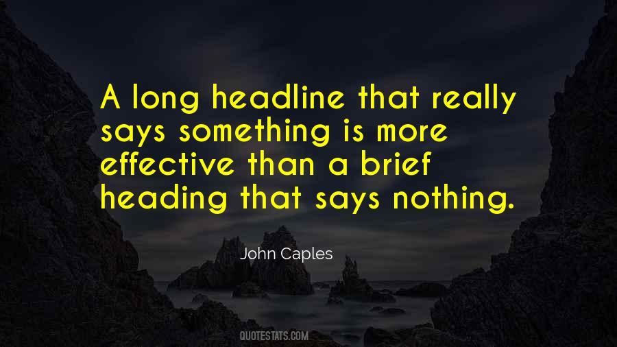 Headings Quotes #221796