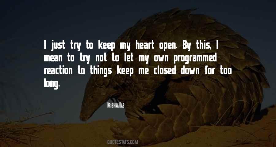 Heart Is Closed Quotes #1183297