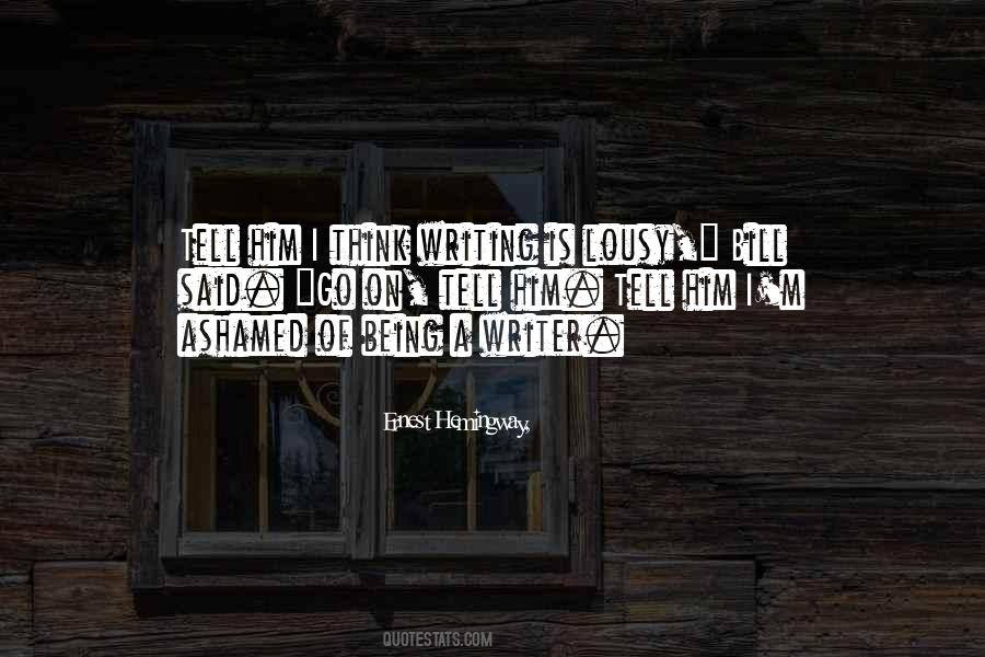 Hemingway On Writing Quotes #1043386