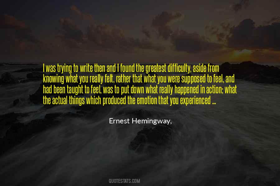 Hemingway On Writing Quotes #255007
