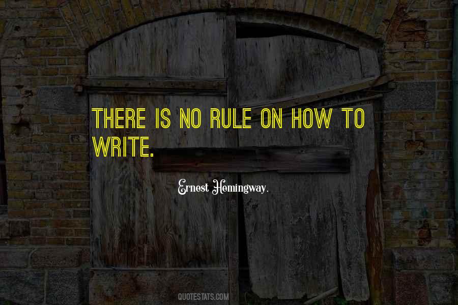 Hemingway On Writing Quotes #298395