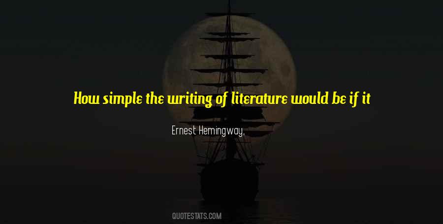 Hemingway On Writing Quotes #333191