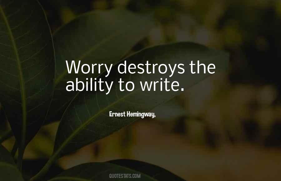 Hemingway On Writing Quotes #497542