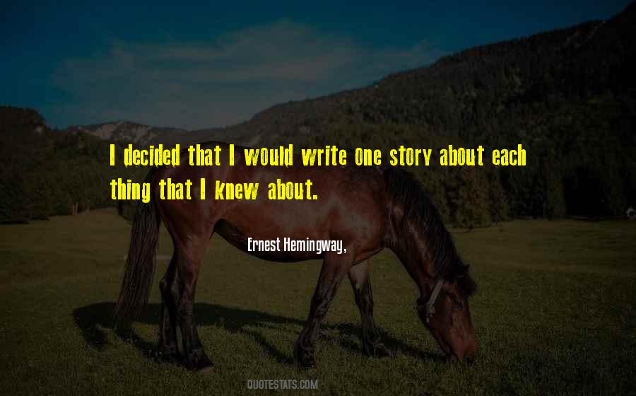 Hemingway On Writing Quotes #533553