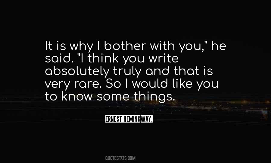 Hemingway On Writing Quotes #552300