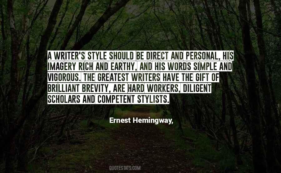Hemingway On Writing Quotes #600176