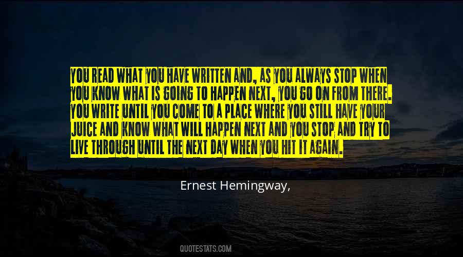 Hemingway On Writing Quotes #614977