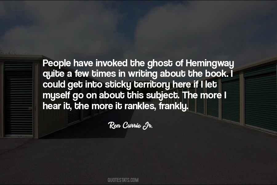 Hemingway On Writing Quotes #776808