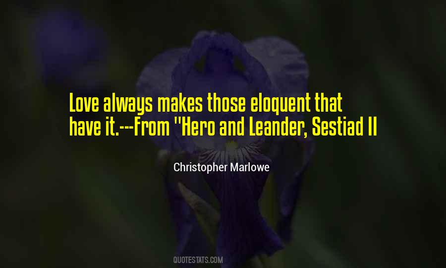 Hero And Leander Quotes #1860145