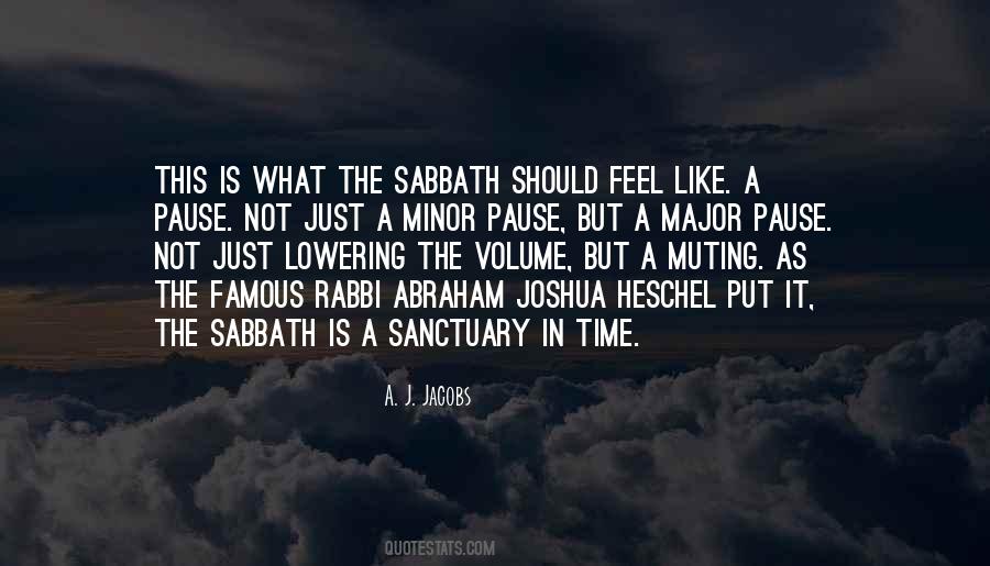 Heschel Sabbath Quotes #433703