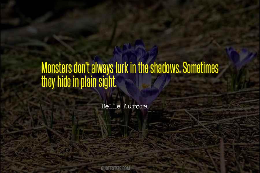 Hide In The Shadows Quotes #888146