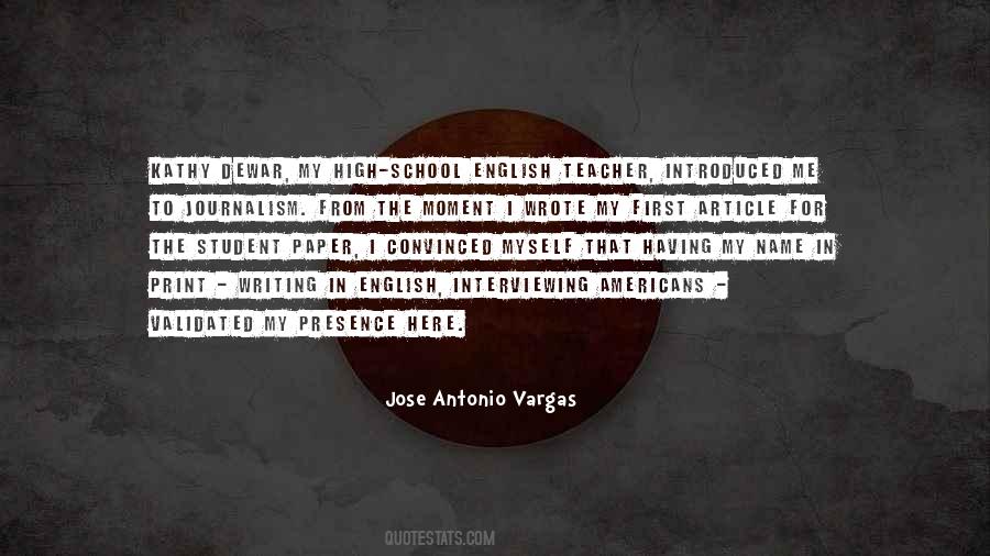 High School English Teacher Quotes #1496799