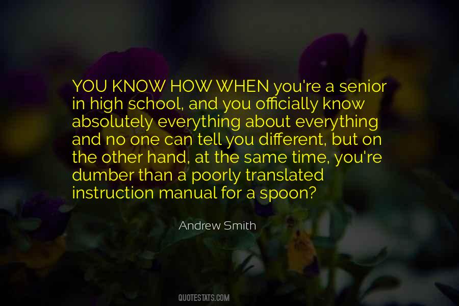 High School Senior Quotes #916727