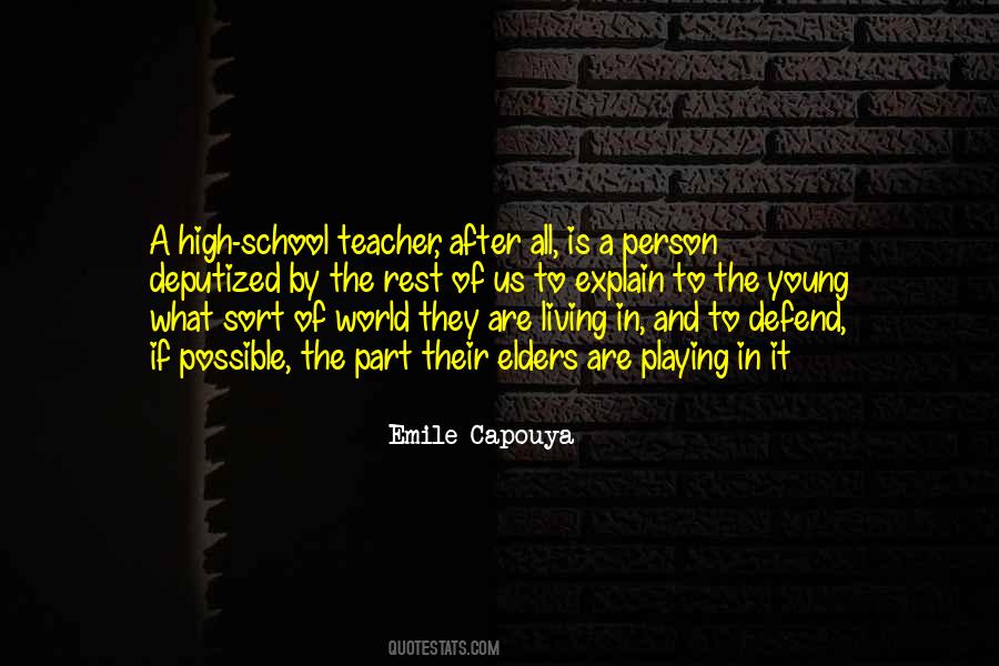 High School Teacher Quotes #902137