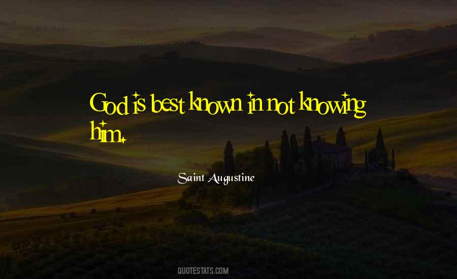 Him Not Knowing Quotes #1109211