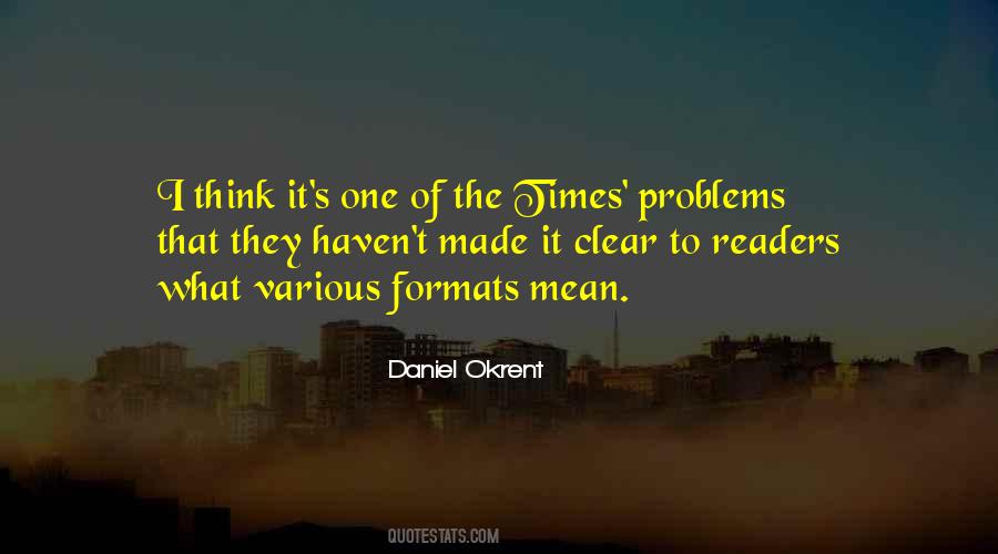 Quotes About Formats #1651021