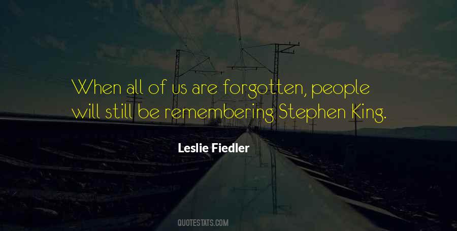 Quotes About Forgotten People #74357
