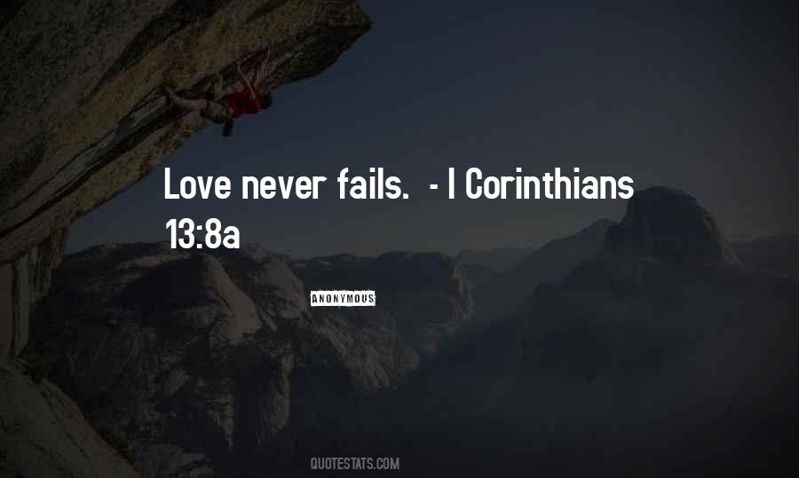 His Love Never Fails Quotes #103435