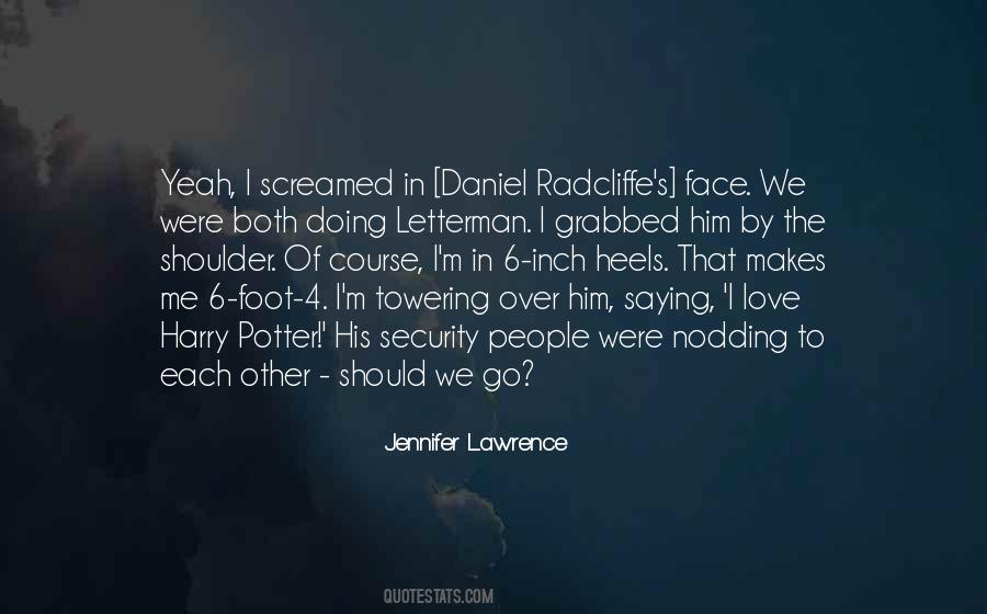His Shoulder Love Quotes #356025