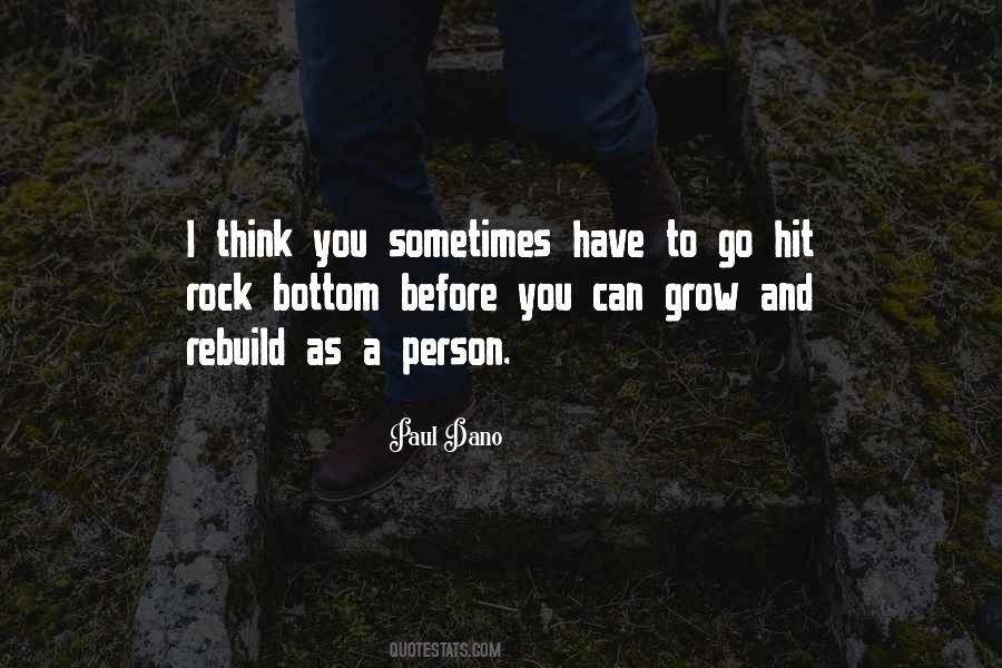 Hit Rock Bottom Quotes #307645