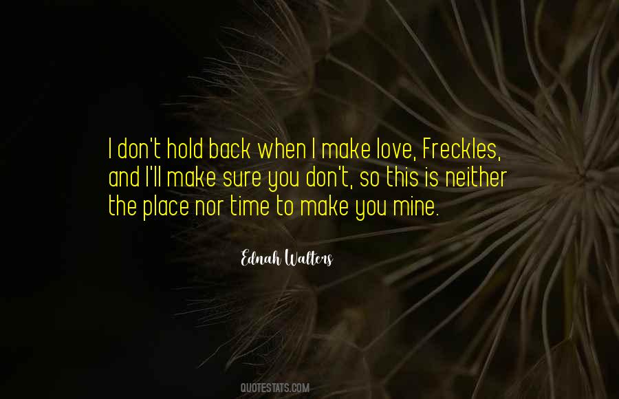 Hold Back Love Quotes #829896