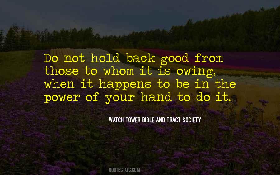 Hold In Your Hand Quotes #1507714